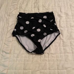 High rise bikini bottom